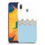 לבן כחול כיסוי מגן קשיח מעוצב ל Samsung Galaxy A30 יחידה אחת סקרין מובייל