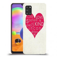 אהבה היא אדיבה כיסוי מגן קשיח מעוצב ל Samsung Galaxy A31 יחידה אחת סקרין מובייל