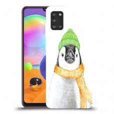 פינגווין בקור כיסוי מגן קשיח מעוצב ל Samsung Galaxy A31 יחידה אחת סקרין מובייל