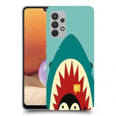 פינגווין בכריש כיסוי מגן קשיח מעוצב ל Samsung Galaxy A32 יחידה אחת סקרין מובייל