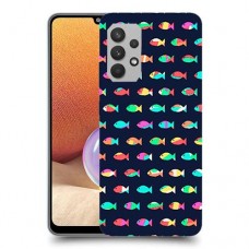 קשת בדגים כיסוי מגן קשיח מעוצב ל Samsung Galaxy A32 יחידה אחת סקרין מובייל