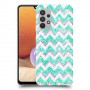 גיאומטריה טורקיז כיסוי מגן קשיח מעוצב ל Samsung Galaxy A32 יחידה אחת סקרין מובייל
