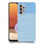 נקודות לבנות בכחול כיסוי מגן קשיח מעוצב ל Samsung Galaxy A32 יחידה אחת סקרין מובייל