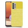 נקודות לבנות בצהוב כיסוי מגן קשיח מעוצב ל Samsung Galaxy A32 יחידה אחת סקרין מובייל