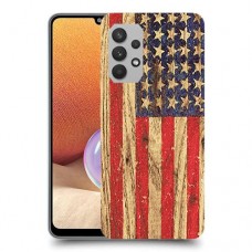 עץ ארצות הברית כיסוי מגן קשיח מעוצב ל Samsung Galaxy A32 יחידה אחת סקרין מובייל