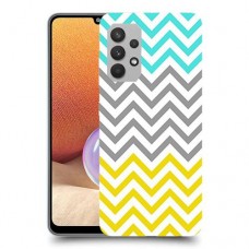 שורות צהובות-ירוקות כיסוי מגן קשיח מעוצב ל Samsung Galaxy A32 יחידה אחת סקרין מובייל