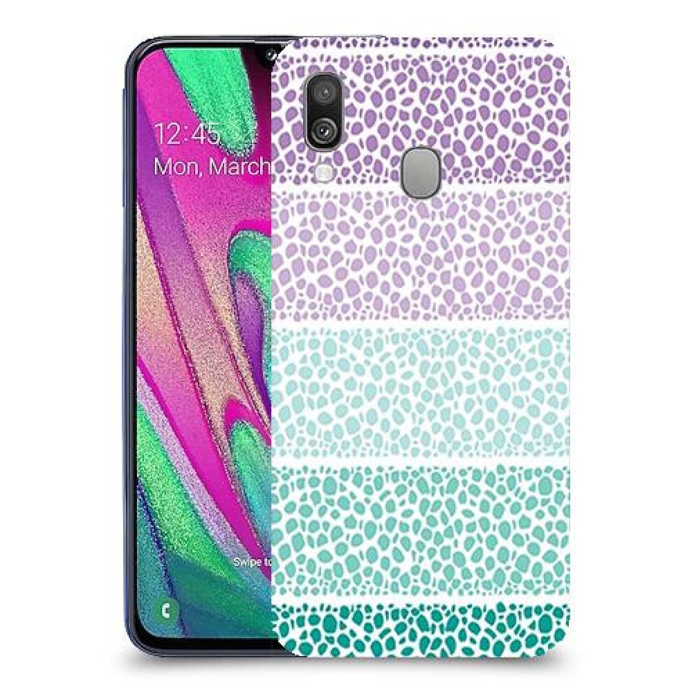 נקודות צבעוניות כיסוי מגן קשיח מעוצב ל Samsung Galaxy A40 יחידה אחת סקרין מובייל
