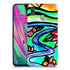 ויטראז 'תמונה כיסוי מגן קשיח מעוצב ל Samsung Galaxy A40 יחידה אחת סקרין מובייל