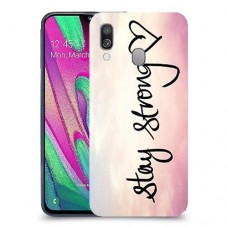 הישאר חזק כיסוי מגן קשיח מעוצב ל Samsung Galaxy A40 יחידה אחת סקרין מובייל