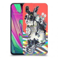 ארנבון מוזר כיסוי מגן קשיח מעוצב ל Samsung Galaxy A40 יחידה אחת סקרין מובייל