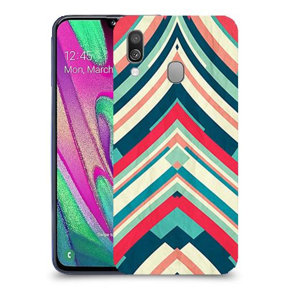 פסים בצבע כיסוי מגן קשיח מעוצב ל Samsung Galaxy A40 יחידה אחת סקרין מובייל