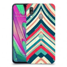 פסים בצבע כיסוי מגן קשיח מעוצב ל Samsung Galaxy A40 יחידה אחת סקרין מובייל