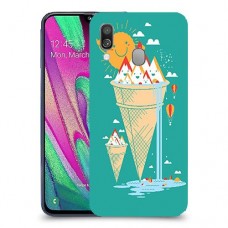 גלידה סאני כיסוי מגן קשיח מעוצב ל Samsung Galaxy A40 יחידה אחת סקרין מובייל