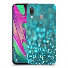 טורקיז יהלומים כיסוי מגן קשיח מעוצב ל Samsung Galaxy A40 יחידה אחת סקרין מובייל