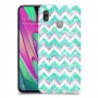 גיאומטריה טורקיז כיסוי מגן קשיח מעוצב ל Samsung Galaxy A40 יחידה אחת סקרין מובייל
