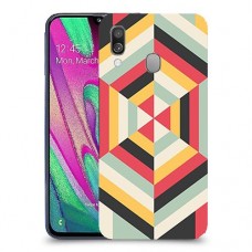 הצגת הפשטה כיסוי מגן קשיח מעוצב ל Samsung Galaxy A40 יחידה אחת סקרין מובייל
