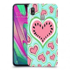 אבטיח אהבה כיסוי מגן קשיח מעוצב ל Samsung Galaxy A40 יחידה אחת סקרין מובייל