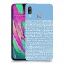 נקודות לבנות בכחול כיסוי מגן קשיח מעוצב ל Samsung Galaxy A40 יחידה אחת סקרין מובייל