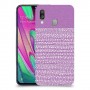 נקודות לבנות בסגול כיסוי מגן קשיח מעוצב ל Samsung Galaxy A40 יחידה אחת סקרין מובייל