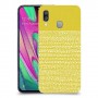 נקודות לבנות בצהוב כיסוי מגן קשיח מעוצב ל Samsung Galaxy A40 יחידה אחת סקרין מובייל
