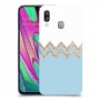 לבן כחול כיסוי מגן קשיח מעוצב ל Samsung Galaxy A40 יחידה אחת סקרין מובייל