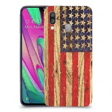 עץ ארצות הברית כיסוי מגן קשיח מעוצב ל Samsung Galaxy A40 יחידה אחת סקרין מובייל