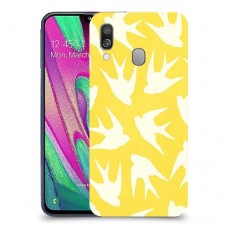צהוב ציפור החיים כיסוי מגן קשיח מעוצב ל Samsung Galaxy A40 יחידה אחת סקרין מובייל