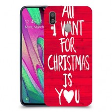 אתה עבור חג המולד כיסוי מגן קשיח מעוצב ל Samsung Galaxy A40 יחידה אחת סקרין מובייל