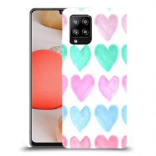 לבבות פסטל כיסוי מגן קשיח מעוצב ל Samsung Galaxy A42 5G יחידה אחת סקרין מובייל