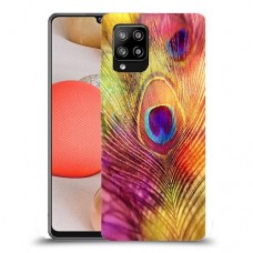 נוצת טווס כיסוי מגן קשיח מעוצב ל Samsung Galaxy A42 5G יחידה אחת סקרין מובייל