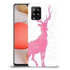 צבי ורוד כיסוי מגן קשיח מעוצב ל Samsung Galaxy A42 5G יחידה אחת סקרין מובייל