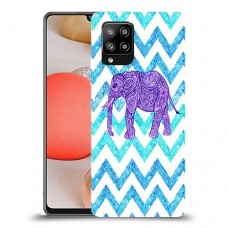 אלפנט סגול כיסוי מגן קשיח מעוצב ל Samsung Galaxy A42 5G יחידה אחת סקרין מובייל