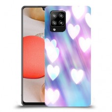 לבבות מעורפלים בכחול כיסוי מגן קשיח מעוצב ל Samsung Galaxy A42 5G יחידה אחת סקרין מובייל