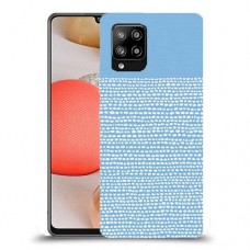 נקודות לבנות בכחול כיסוי מגן קשיח מעוצב ל Samsung Galaxy A42 5G יחידה אחת סקרין מובייל