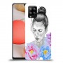 אישה בפרחים כיסוי מגן קשיח מעוצב ל Samsung Galaxy A42 5G יחידה אחת סקרין מובייל