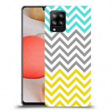 שורות צהובות-ירוקות כיסוי מגן קשיח מעוצב ל Samsung Galaxy A42 5G יחידה אחת סקרין מובייל