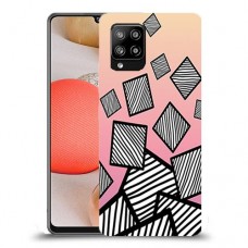 זאברה ריבועים כיסוי מגן קשיח מעוצב ל Samsung Galaxy A42 5G יחידה אחת סקרין מובייל