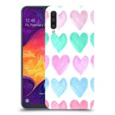 לבבות פסטל כיסוי מגן קשיח מעוצב ל Samsung Galaxy A50 יחידה אחת סקרין מובייל