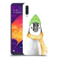 פינגווין בקור כיסוי מגן קשיח מעוצב ל Samsung Galaxy A50 יחידה אחת סקרין מובייל
