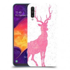 צבי ורוד כיסוי מגן קשיח מעוצב ל Samsung Galaxy A50 יחידה אחת סקרין מובייל