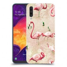 פלמינגו ורוד כיסוי מגן קשיח מעוצב ל Samsung Galaxy A50 יחידה אחת סקרין מובייל