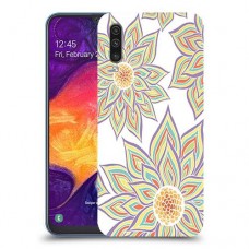 חמניות בלבן כיסוי מגן קשיח מעוצב ל Samsung Galaxy A50 יחידה אחת סקרין מובייל