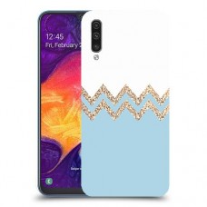 לבן כחול כיסוי מגן קשיח מעוצב ל Samsung Galaxy A50 יחידה אחת סקרין מובייל
