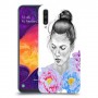 אישה בפרחים כיסוי מגן קשיח מעוצב ל Samsung Galaxy A50 יחידה אחת סקרין מובייל