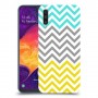 שורות צהובות-ירוקות כיסוי מגן קשיח מעוצב ל Samsung Galaxy A50 יחידה אחת סקרין מובייל