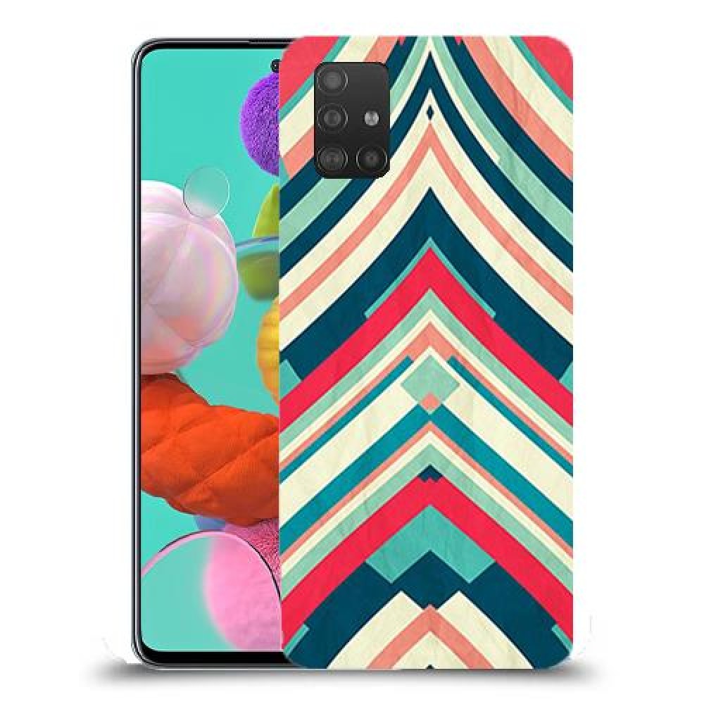 פסים בצבע כיסוי מגן קשיח מעוצב ל Samsung Galaxy A51 יחידה אחת סקרין מובייל