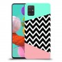 פסים במנטה ורוד כיסוי מגן קשיח מעוצב ל Samsung Galaxy A51 יחידה אחת סקרין מובייל