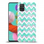 גיאומטריה טורקיז כיסוי מגן קשיח מעוצב ל Samsung Galaxy A51 יחידה אחת סקרין מובייל