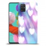 לבבות מעורפלים בכחול כיסוי מגן קשיח מעוצב ל Samsung Galaxy A51 יחידה אחת סקרין מובייל