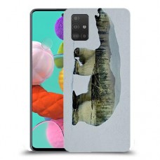 דוב לבן כיסוי מגן קשיח מעוצב ל Samsung Galaxy A51 יחידה אחת סקרין מובייל